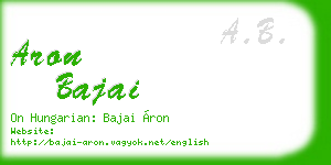 aron bajai business card